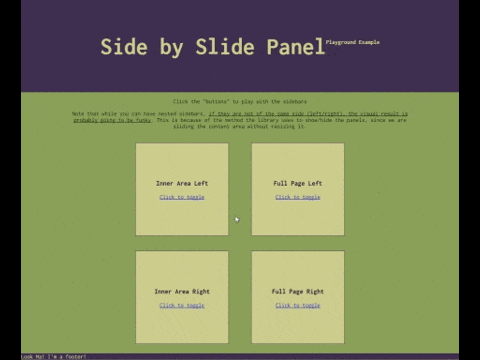Side by Slide Panel